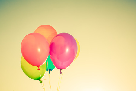 Color balloons backgroundの写真素材