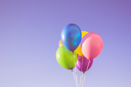 Color balloons backgroundの写真素材