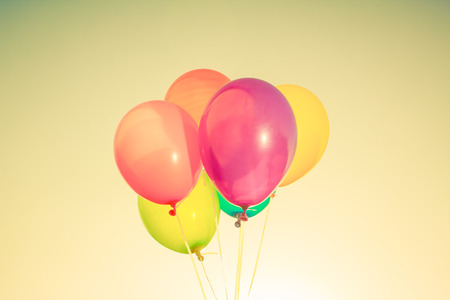 Color balloons backgroundの写真素材