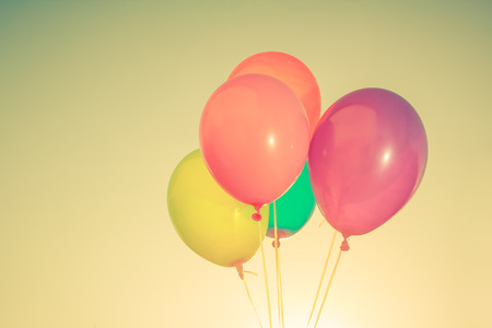 Color balloons backgroundの写真素材