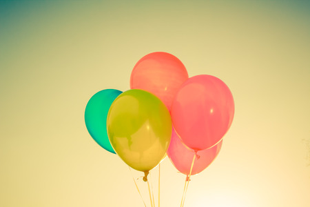 Color balloons backgroundの写真素材