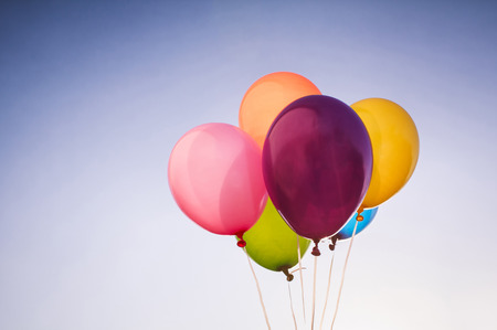 Color balloons backgroundの写真素材
