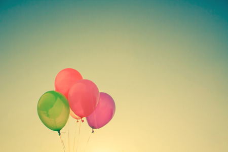 Color balloons backgroundの写真素材