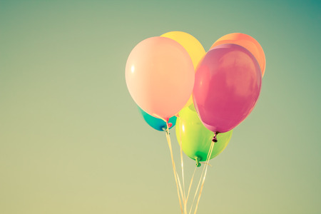 Color balloons backgroundの写真素材