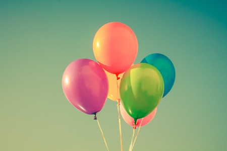 Color balloons backgroundの写真素材