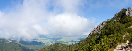 Wonderful alpine view on sunny dayの写真素材