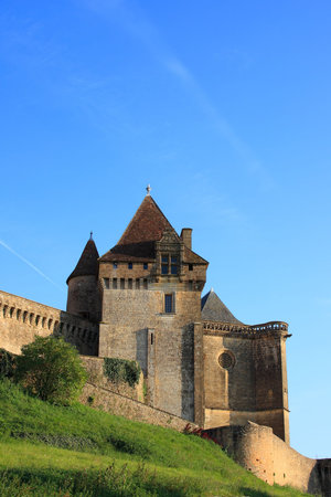 Chateau de Biron (Dordogne, France). This ancient fortress has suffered several architecture modifications between the 12th and 18th centuriesの写真素材