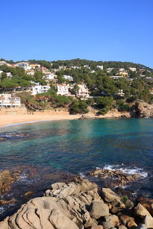 Cala Sant Francesc beach near Blanes (Costa Brava, Catalonia, Spain)の写真素材