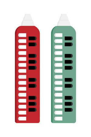 Melodica vector illustration. Alto and soprano melodicas.のイラスト素材