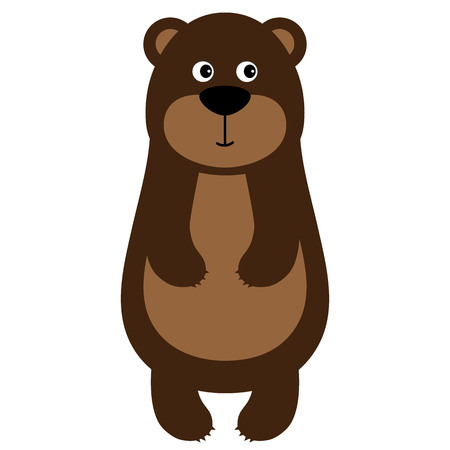 A vector cute cartoon baby bear, clipart vector illustration.のイラスト素材