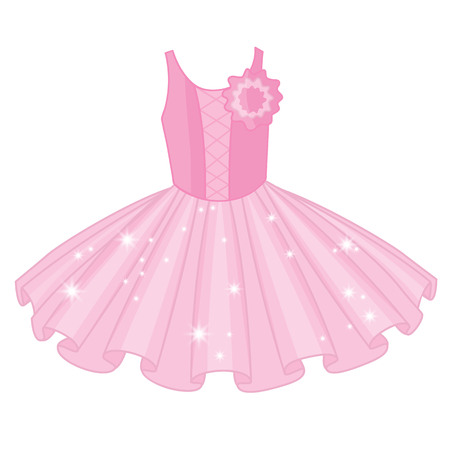 Vector soft pink tutu dress. Vector ballerina's tutu dresses.  Ballet dress  vector illustrationのイラスト素材