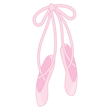 Vector ballet shoes. Vector ballerinas pointe shoes. Ballet shoes vector illustrationのイラスト素材