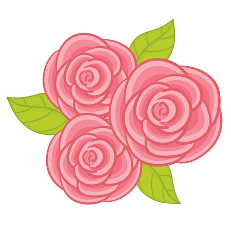 Pastel roses illustration.のイラスト素材