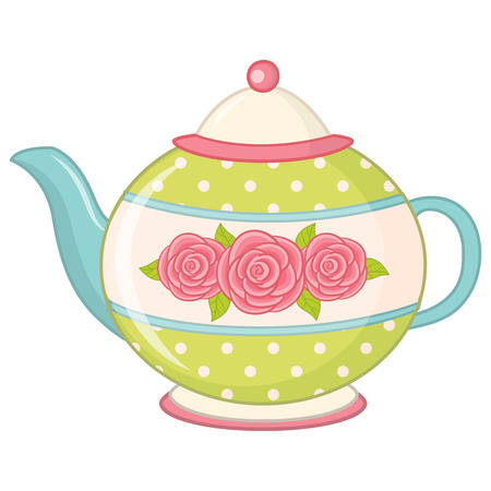 Tea pot illustration.のイラスト素材