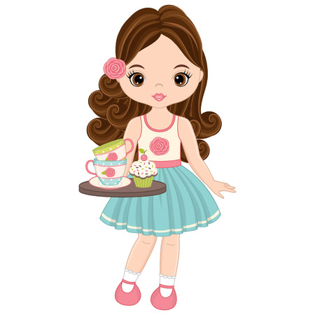 Tea party girls.のイラスト素材