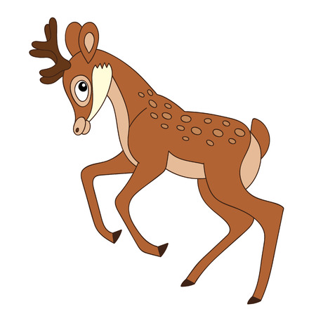 Vector cute forest deer. Vector baby deer. Deer vector illustrationのイラスト素材