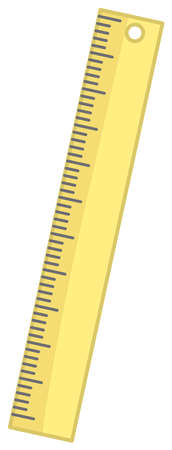 Vector Ruler in Pastel Yellow Colourのイラスト素材