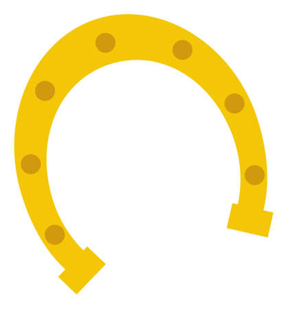 Golden Lucky Horseshoe Image. Vector Horseshoeのイラスト素材