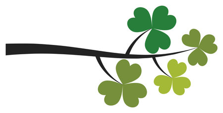 Isolated Shamrock Branch. Vector St. Patrick Shamrockのイラスト素材