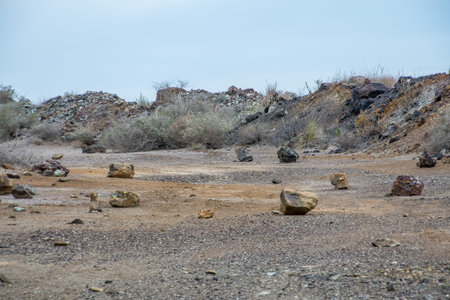 Desolate rock road and drought