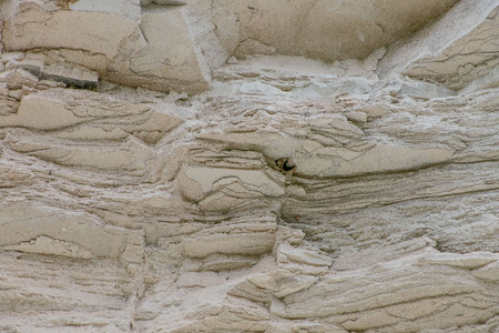 Eroded sandstone wall forming patternsの写真素材