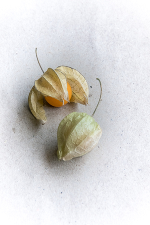 Delicious physalis with background and textureの写真素材