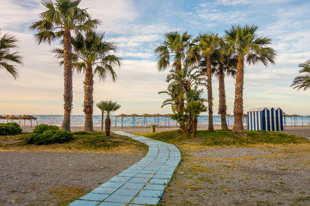 Seascape of beaches of Andalusiaの写真素材