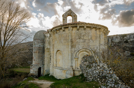 Spain. Church of Santa Cecilia of Vallespinoso. Palenciaの写真素材