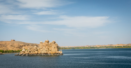 Egypt. The Nile from the Temple of Philae.の写真素材