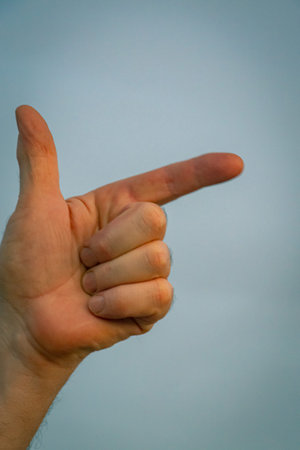 Symbol made with fingers. Sign language