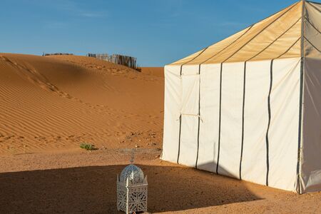 Haimas in the Sahara desert in Merzouga. Moroccoの写真素材