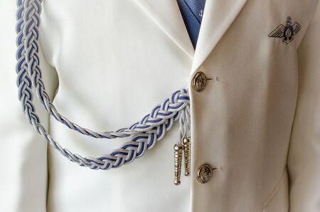 First communion suit cord detailの写真素材