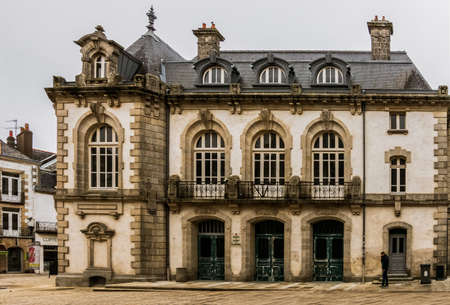 Administrative building of Auray, municipality of France, in the department of Morbihan, in the Brittany region.のeditorial素材