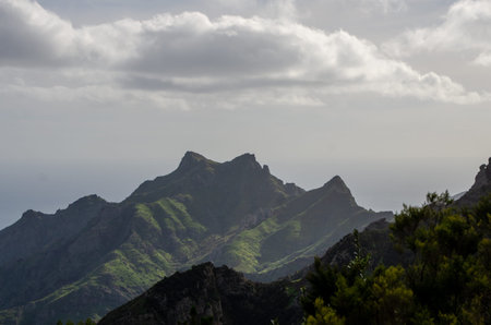 Views of the landscape of the Anaga Rural Park, in Santa Cruz de Tenerife. Canary Islands. Spain.
