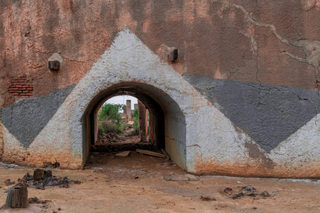 Spaces and corners of the Abandoned Mines of MazarrÃ³n. Murcia region. Spain.