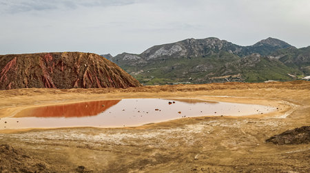Landscape of the Abandoned Mines of MazarrÃ³n. Murcia region. Spain.