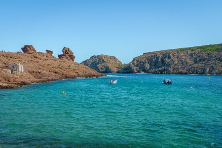 Landscape in Cala Morell. Minorca. Spain.の写真素材