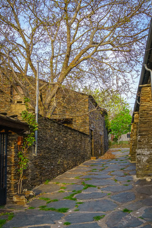 Majaelrayo, black towns of Guadalajara. Spain.の写真素材