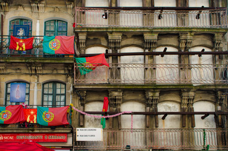 October 2013. Nice facades of the city of Porto. Portugal.の写真素材