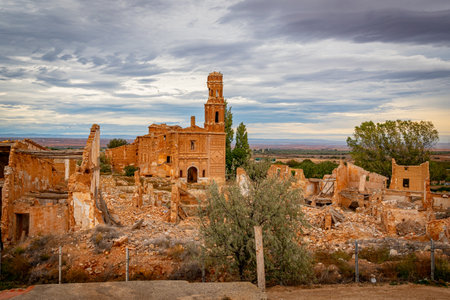 Old town of Belchite. Saragossa. Spain.の写真素材