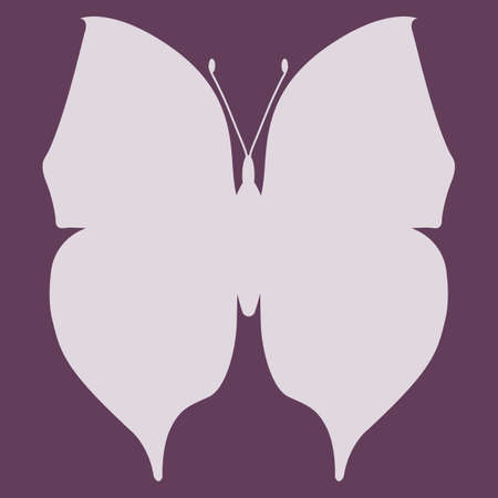 Butterfly insect silhouette outline.のイラスト素材
