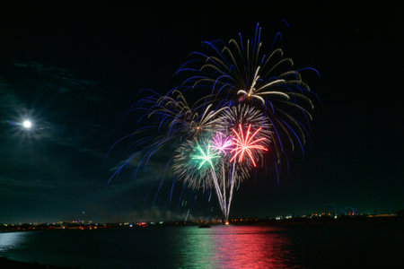 Sea World Fireworks show in San Diego, USAの写真素材