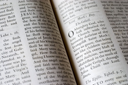 Bible open to reading