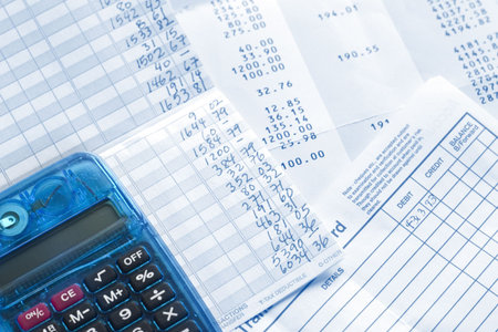 Balancing checkbook and bank statement.