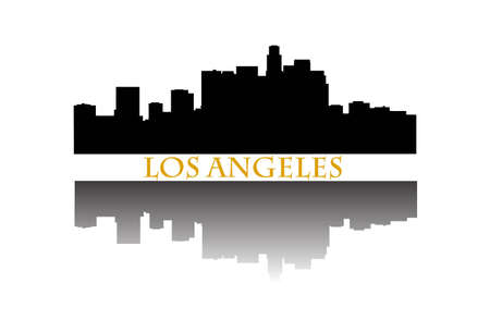 Los Angeles skyline aのイラスト素材