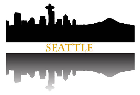Seattle skylineのイラスト素材