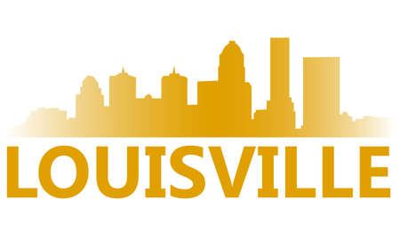 City of Louisville high-rise buildings skylineのイラスト素材