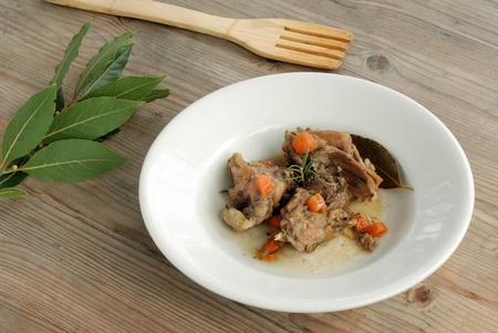 stew of rabbit meatの写真素材