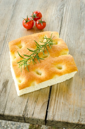 Piece of italian focacciaの写真素材
