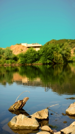 Sardinia, Flumendosa riverの写真素材